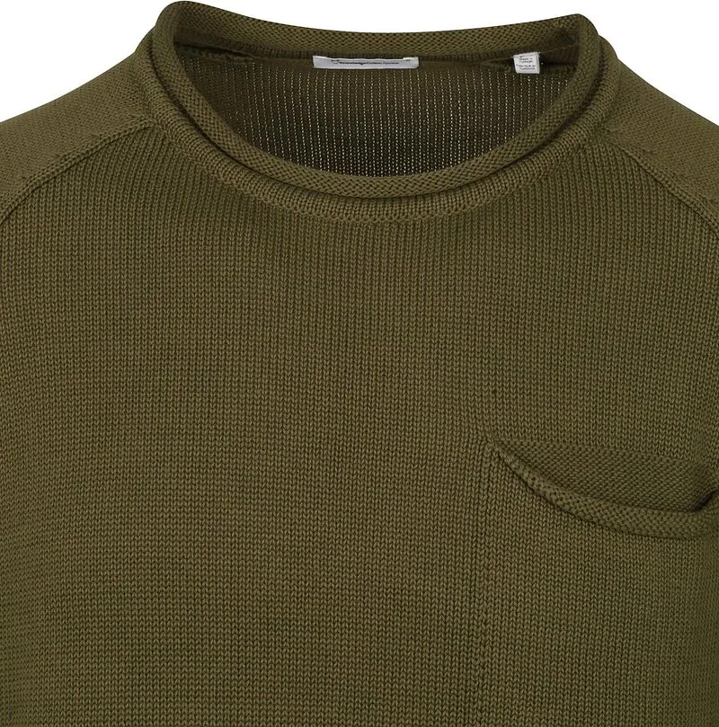 KnowledgeCotton Apparel KnowledgeCotton Apparel Sweater Olivgrün - Größe XL, Dunkelgrün, – Produktbild 4 von 5