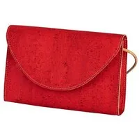 Kork-Deko Kork-Deko Kleine rote Kork-Clutch – vegan, leicht & nachhaltig handgefertigt – Produktbild 1 von 1