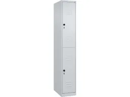 C+P C+P Doppelstock-Spind Classic PLUS, 2 Fächer, 1850x300x500mm, Lichtgrau/Lichtgrau – Produktbild 1 von 1
