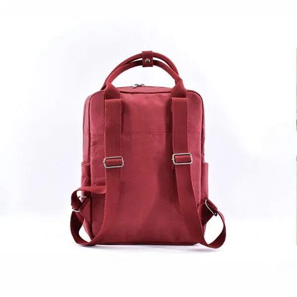 PAPERO PAPERO Rucksack aus Papier wasserfest vegan 2 in 1 Handtasche Damen, Rot, – Produktbild 4 von 4