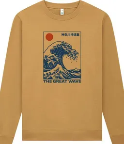 Spreecult Spreecult Die Große Welle - Unisex Sweatshirt - Bio und Fair - Wald Natur Nacht Berge Japan – Produktbild 1 von 1