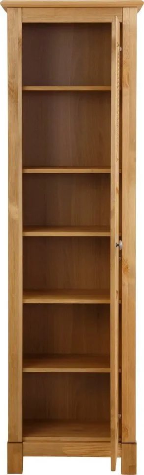 OTTO home Vitrine Rauna Vitrinenschrank, Stauraumchrank Höhe 180 cm, aus massiver Kiefer, FSC®-zertifiziert, Beige, – Produktbild 4 von 4