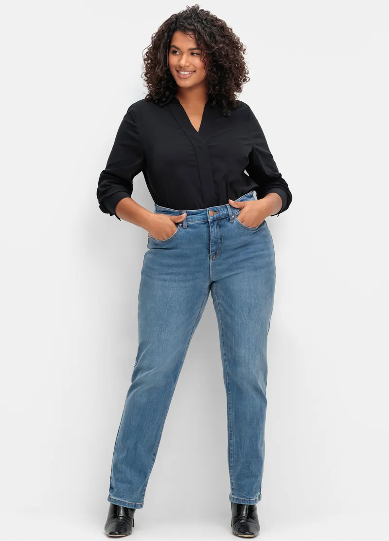 sheego Gerade Jeans blue denim, Blue denim, – Produktbild 1 von 2