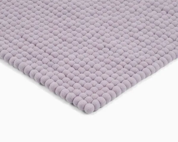 myfelt myfelt Filzkugelteppich 4Friends rechteckig, 100% Schurwolle, Lila (bert), – Produktbild 1 von 4