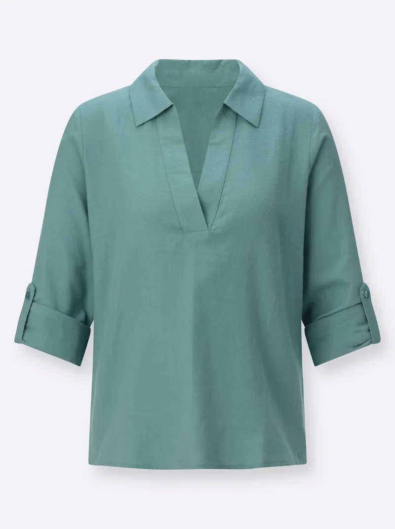 Witt Flanellbluse jade, Jade, – Produktbild 1 von 2