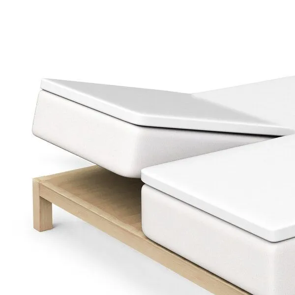 Schlafgut Schlafgut Spannbettlaken Pure für Split Topper Matratzen - 95% Biobaumwolle, 5% Elasthan, Full-white, – Produktbild 1 von 2