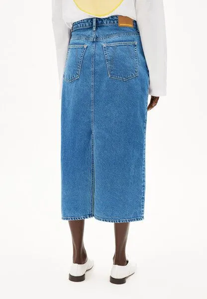 ARMEDANGELS ARMEDANGELS KAALYKE DENIM Damen Jeansrock aus recycelter Baumwolle, Blue, – Produktbild 2 von 4