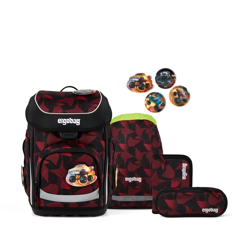 Ergobag Ergobag cubo Schulranzen, 5-teiliges Set, Kollektion 2026 UnaufhaltBär, Red, – Produktbild 2 von 2