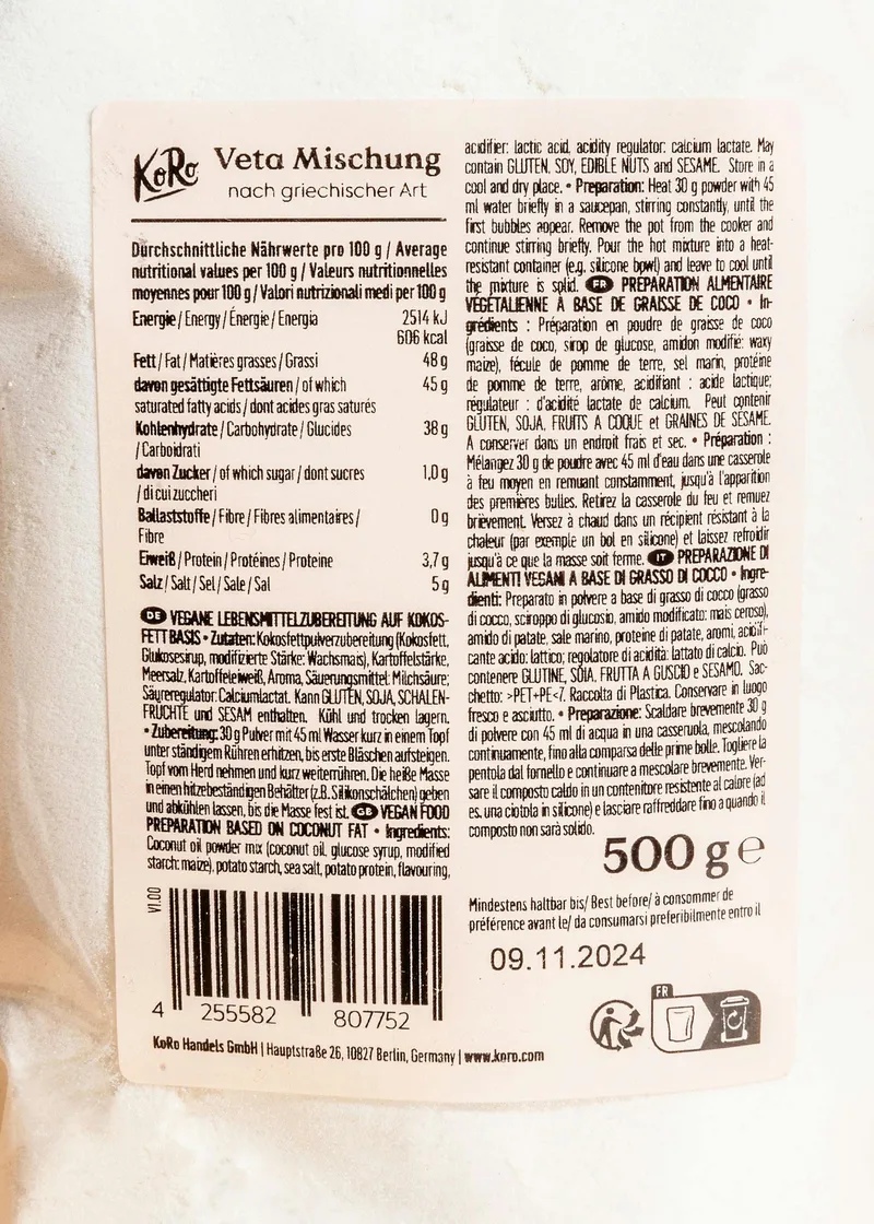 KoRo Vegane Veta-Mischung zum Selbstmixen 500 g – Produktbild 3 von 5