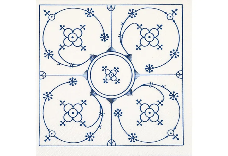 ti-flair Papierserviette, Servietten Papier 33x33cm 3-lagig Indisch Blau Ornament 20 Stück, Blau, – Produktbild 1 von 1
