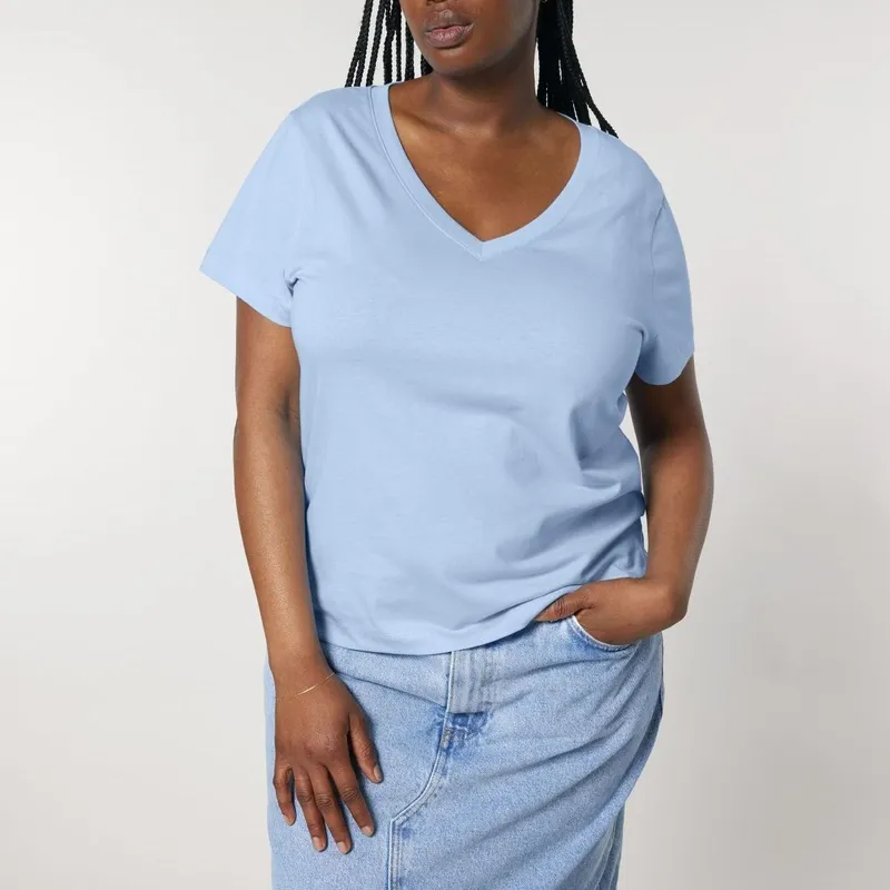 UNIPOLAR UNIPOLAR V-Neck T-Shirt Island, Blue soul, – Produktbild 1 von 1