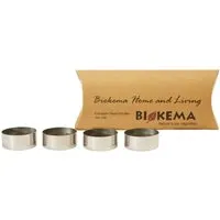 BIOKEMA Teelichthalter Edelstahl 4er Set Durchmesser innen ca. 3,9 cm – Produktbild 1 von 1