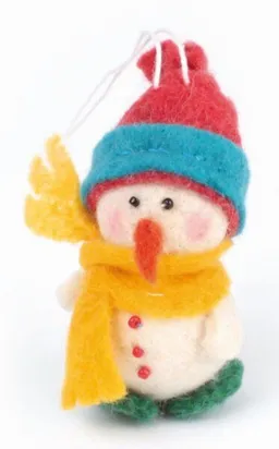 El Puente El Puente Deko-Anhänger "Schneemann" | Fair Trade & Handmade aus Kirgisistan – Produktbild 1 von 1