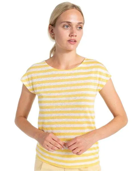 Alma & Lovis Alma & Lovis Ringel-Shirt aus Leinen | Leinen Ringel Pure, Gelb, – Produktbild 1 von 2
