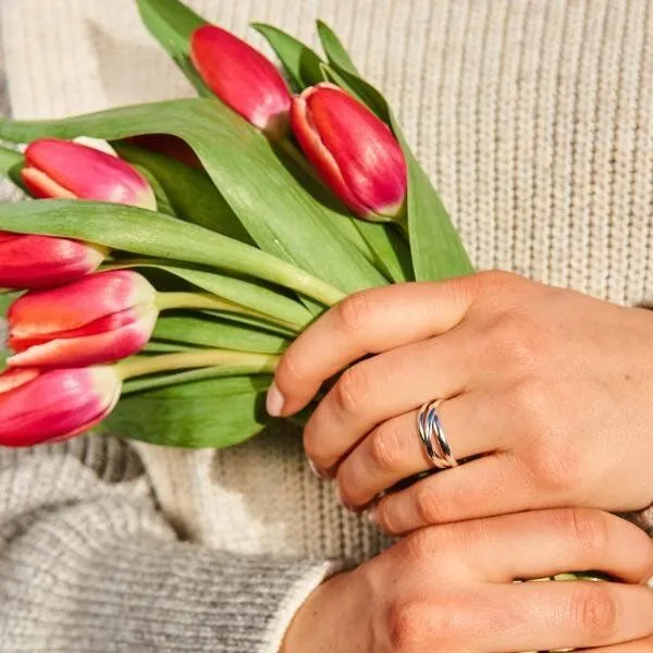 pakilia pakilia Silber Ring Band dreifach – Produktbild 4 von 5