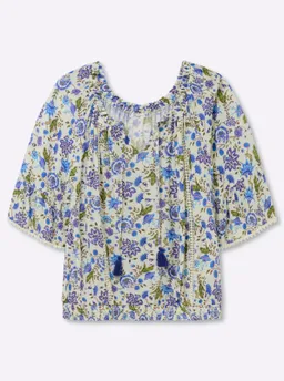 sheego by Joe Browns Tunika champagner-royalblau-gemustert – Produktbild 1 von 1