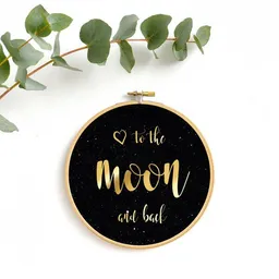 renna deluxe renna deluxe I love you to the moon and back, Golddruck – Produktbild 1 von 1