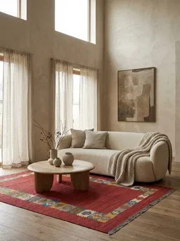 Rugtales Kelim Gashgai Rot „Rugtales“ aus Schurwolle, 160x201 cm – Produktbild 1 von 1