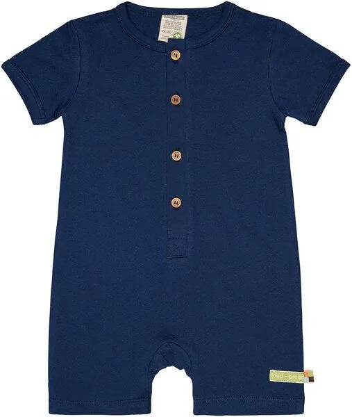 loud + proud loud + proud Babys & Kinder Spieler aus Musseline Jersey, GOTS-zertifiziert, Ultramarine(blau), – Produktbild 1 von 1