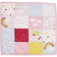 HANS NATUR Krabbeldecke Patchwork Design Einhorn Maße 95 x 100 cm – Produktbild 1 von 1