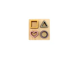 Nuby Steckspiel aus Silikon und Holz Maße 12 x 12 x 4 cm – Produktbild 1 von 1
