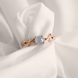 Eppi Eppi Ring mit einem Cabochon Aquamarin und Diamanten Makena – Produktbild 1 von 1