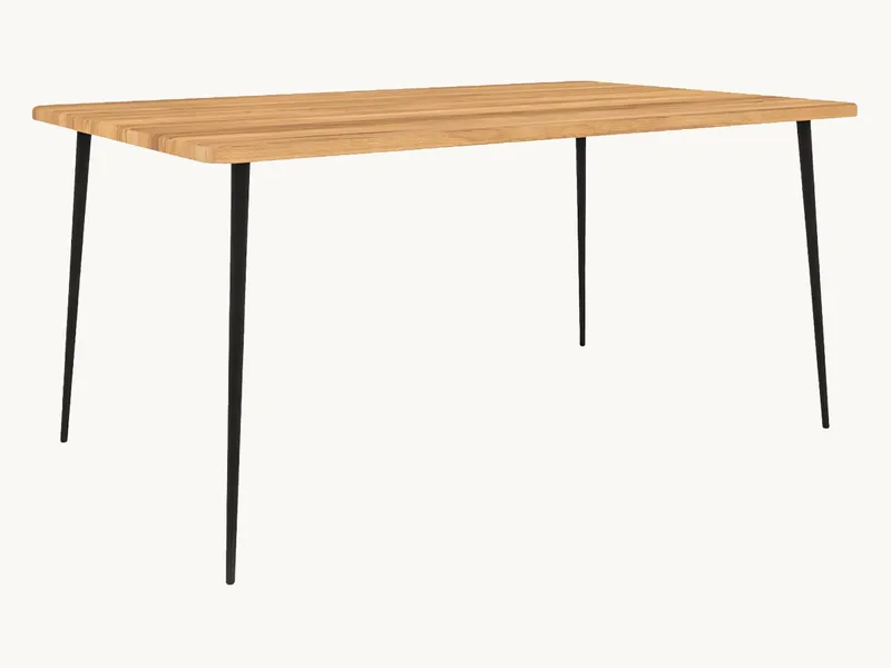 allnatura Tisch "Ondas" | 80x140 cm, Kernbuche, – Produktbild 1 von 2