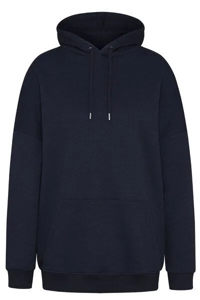 Wunderwerk Wunderwerk Damen Kapuzenpullover aus Biobaumwolle "Mega sweat hoody", Blau (old navy), – Produktbild 1 von 3