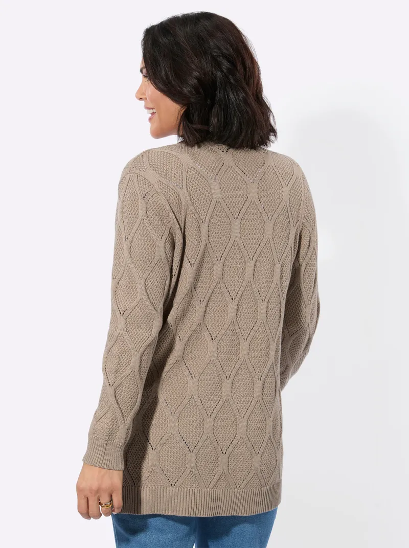 Witt Longstrickjacke, Sesam, – Produktbild 2 von 2