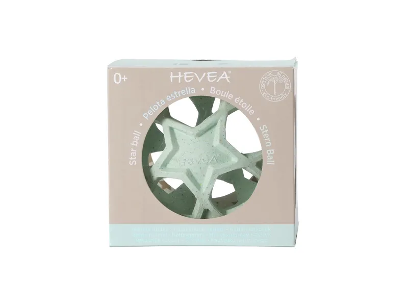 HEVEA HEVEA Star Baby Ball Greifling Naturkautschuk 12 cm Durchmesser, Grün, – Produktbild 2 von 2