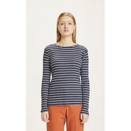 KnowledgeCotton Apparel KnowledgeCotton Apparel Langarmshirt gestreift - CANNA gerippt - aus Bio-Baumwolle – Produktbild 1 von 1