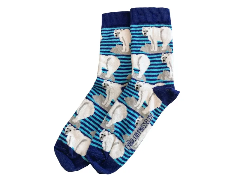 Fräulein Prusselise Kinder Socken Eisbär Gr.27-30, Mehrfarbig, – Produktbild 1 von 2