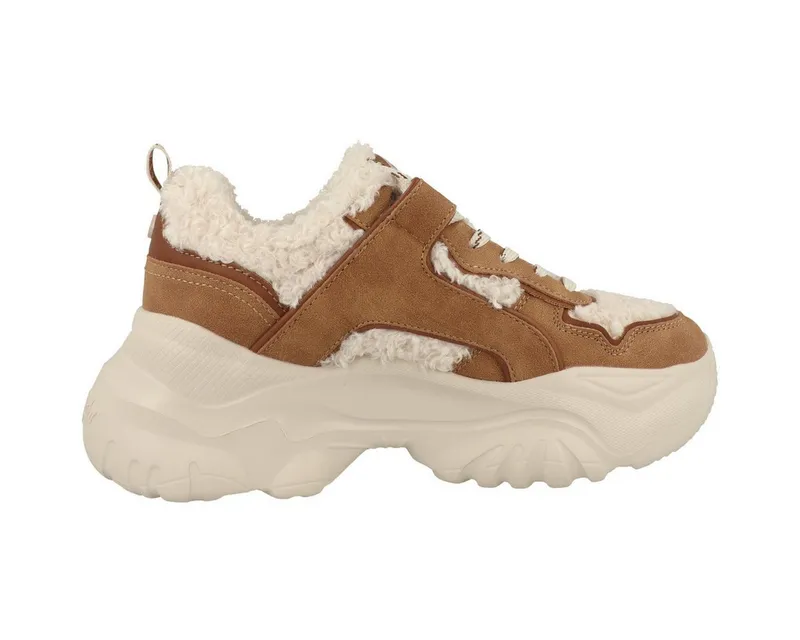 Buffalo Buffalo Bliss Warm Damen Sneaker Turnschuhe, Sportschuhe, Freizeitschuhe, Halbschuhe, Schnürschuhe, Braun, – Produktbild 3 von 5