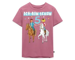 Spreadshirt T-Shirt Bibi & Tina Geburtstag Ich Bin Schon Fünf Kinder Premium T-Shirt (1-tlg) Normaler Schnitt für optimale Passform – Produktbild 1 von 1