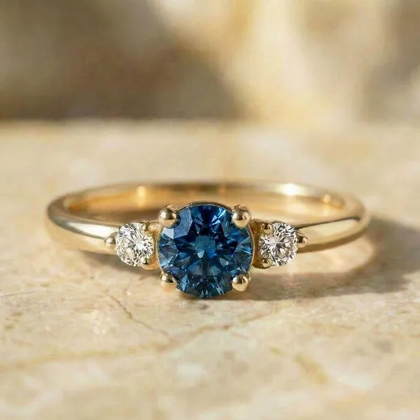 Spirit of Island Spirit of Island Blauer Saphir & Diamanten Ring | 585 Gelbgold, Blau, – Produktbild 1 von 4