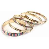 El Puente El Puente Armreifen "Regenbogen", 5er-Set | Fair Trade & Handmade aus Indien – Produktbild 1 von 1