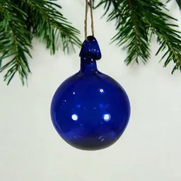 Moogoo Creative Africa Moogoo Creative Africa Mundgeblasene Weihnachtskugel | Dark Blue | handgemacht in Palästina | Fair Trade for Peace – Produktbild 1 von 1