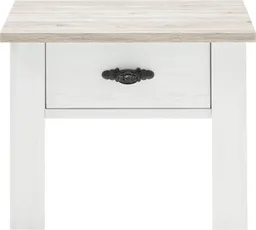 Home affaire Nachtkommode Florenz Nachtschrank Seitenschrank Kommode, mit schön verzierten, außergewöhnlichen Metallgriffen Nachttisch – Produktbild 1 von 1