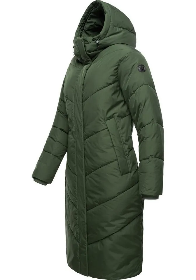 ragwear ragwear Wintermantel Suminka Wasserdichter Damen Winter Steppmantel, Grün, – Produktbild 3 von 3