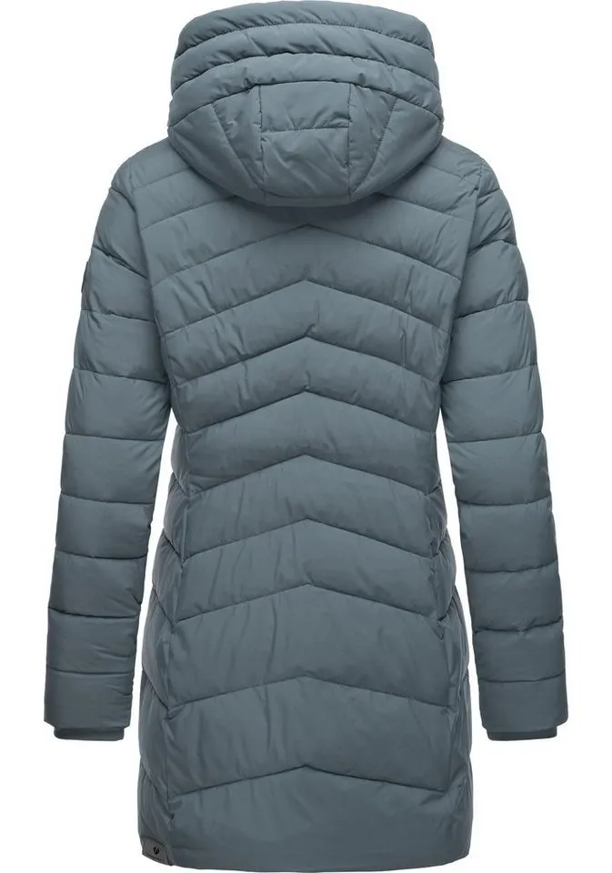 ragwear ragwear Wintermantel Teela Wasserdichter Steppmantel mit hohem Kragen, Grau, – Produktbild 2 von 3