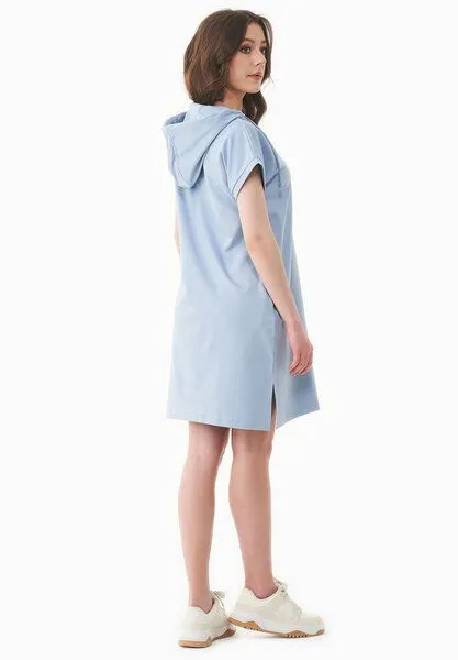 ORGANICATION ORGANICATION Kleid aus Bio-Baumwolle, Ice blue, – Produktbild 4 von 4
