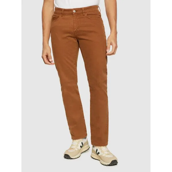 KnowledgeCotton Apparel KnowledgeCotton Apparel Chino Hose CHUCK Garment-Dyed 5-Pocket aus Bio-Baumwolle, Braun (dachshund), – Produktbild 1 von 4