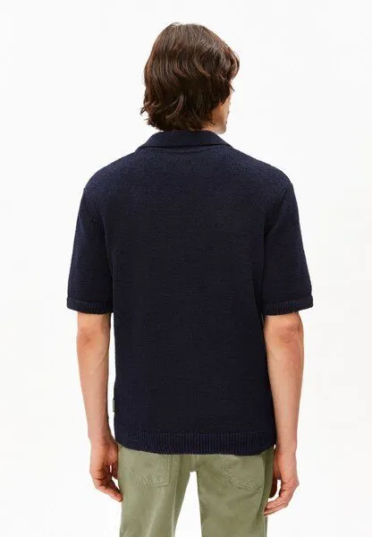 ARMEDANGELS ARMEDANGELS BOUCLE Herren Polo aus Bio-Baumwoll Mix, Night sky, – Produktbild 2 von 4