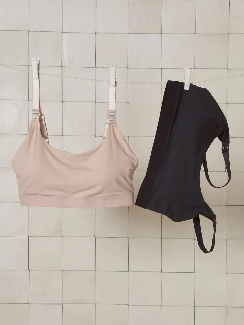 Vertbaudet 2er-Pack Still-BHs für Schwangerschaft und Stillzeit, Beige, – Produktbild 1 von 3