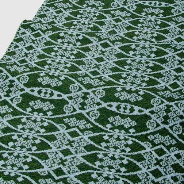 LANARTO slow fashion LANARTO slow fashion Schal Muster 'Fusion' zweifarbig gestrickt aus mulesingfreier Merinowolle, Grün, – Produktbild 2 von 3