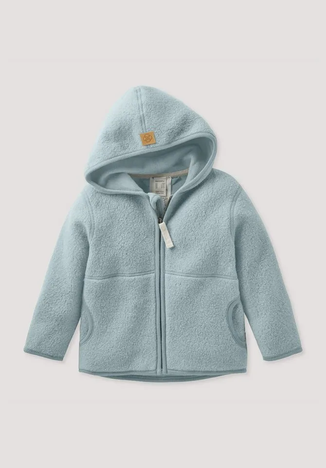 hessnatur hessnatur Fleecejacke aus reiner Bio-Baumwolle (1-St), Blau|lila, – Produktbild 1 von 3