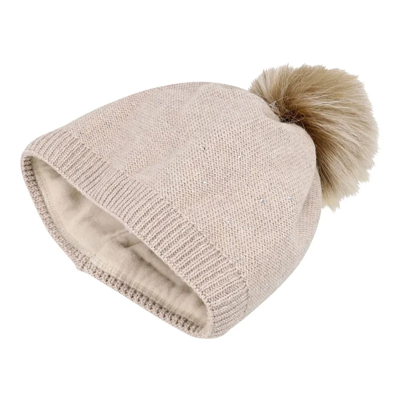 Maximo Maximo Winter-Strickmütze mit Bommel Glitzer, Beige, – Produktbild 2 von 2