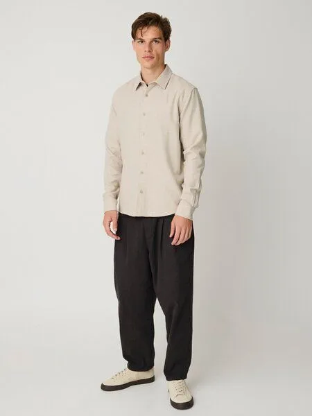 KnowledgeCotton Apparel KnowledgeCotton Apparel Flanellhemd DUNE aus Bio-Baumwolle, Beige-light-feather-gray, – Produktbild 1 von 4