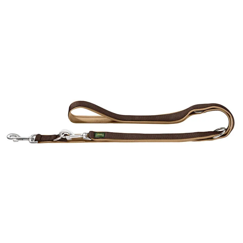 Hunter Hunter Verstellbare Führleine Neopren braun/ caramell 2,5 cm, 2 m, Braun/ caramell, – Produktbild 1 von 2