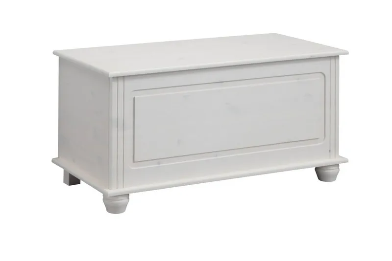 OTTO home Sitztruhe Finca, aus massivem Kiefernholz, 85 x 43 x 45 cm, mit praktischem Stauraum, Weiß, – Produktbild 2 von 5